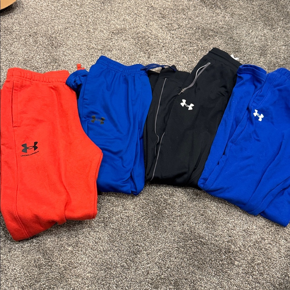 Under Armour Sweatpants Collection - Red, Blue, Black